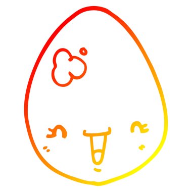 sıcak degrade çizgi çizim karikatür yumurta