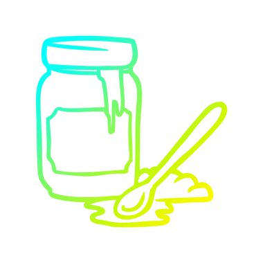 soğuk degrade çizgi bal kavanoz çizim