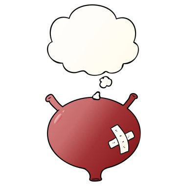 karikatür mesane ve pürüzsüz degrade tarzında düşünce balonu