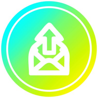 soğuk degrade spektrumda e-posta dairesel göndermek