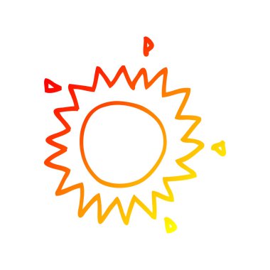 sıcak degrade çizgi çizim karikatür güneş
