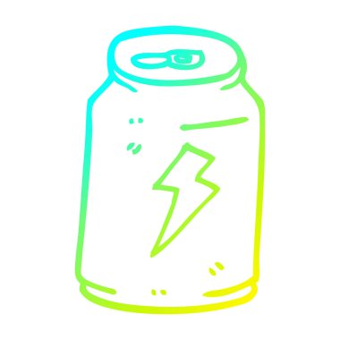 soğuk degrade çizgi çizim karikatür enerji içeceği olabilir