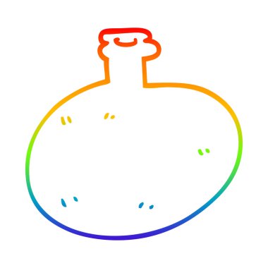 gökkuşağı gradyan çizgi çizim karikatür cam şişe