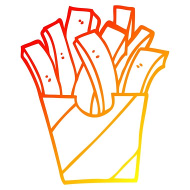 sıcak degrade çizgi çizim karikatür kızartması