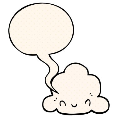 çizgi roman tarzında karikatür bulut ve konuşma balonu