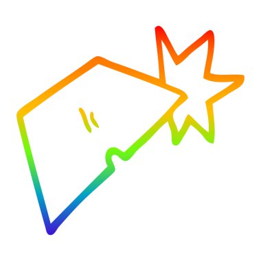 gökkuşağı gradyan çizgi çizim karikatür iş bıçak bıçakları