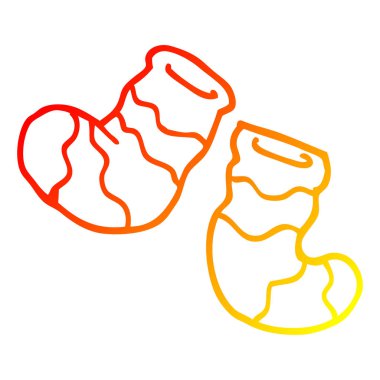 sıcak degrade çizgi çizim karikatür çorap