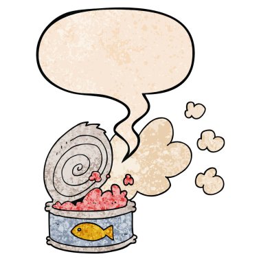 retro doku st balık ve konuşma balonu karikatür kokulu olabilir