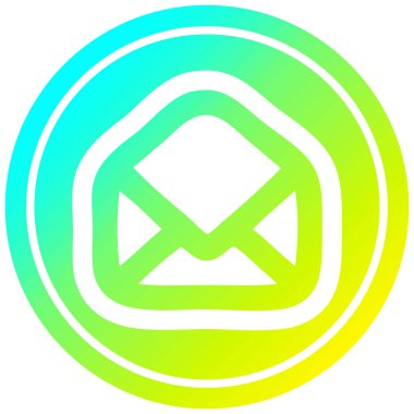 soğuk degrade spektrumda zarf harf dairesel