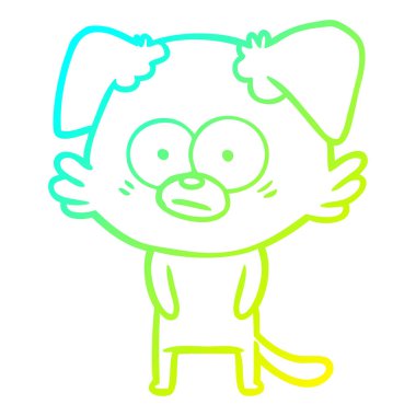 soğuk degrade çizgi çizim sinir köpek karikatür