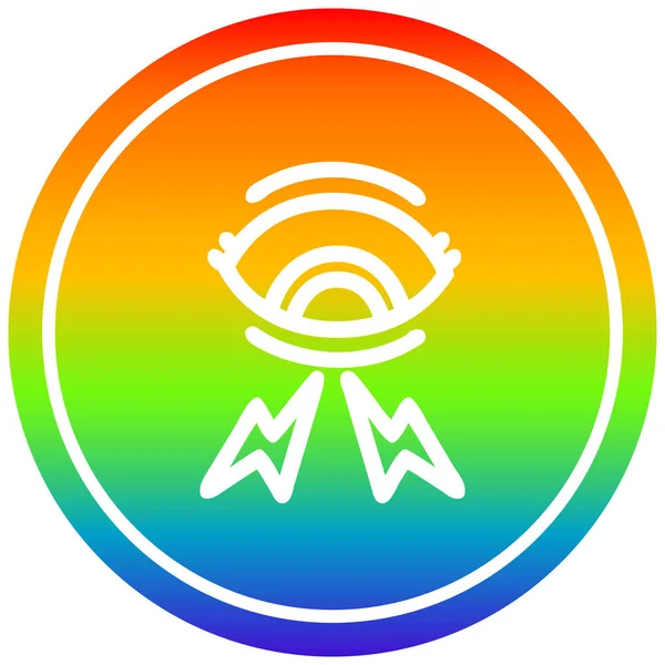 gökkuşağı spektrumunda mistik göz dairesel