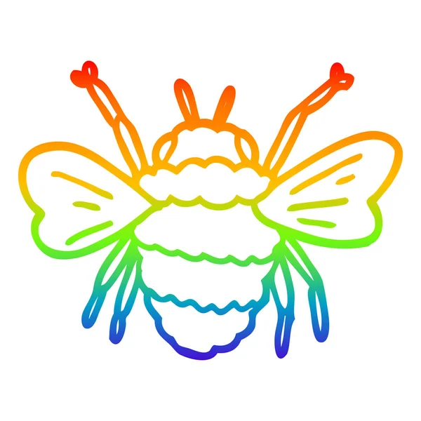 gökkuşağı degrade çizgi çizim karikatür arı