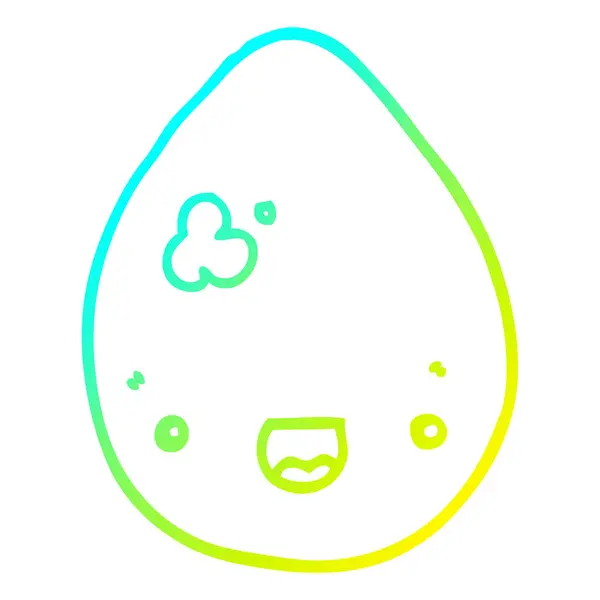 Čára studené přechodové čáry kreslené vajíčko — Stockový vektor