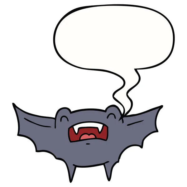 Bublina kreslených pálených netopýrů a řeči — Stockový vektor
