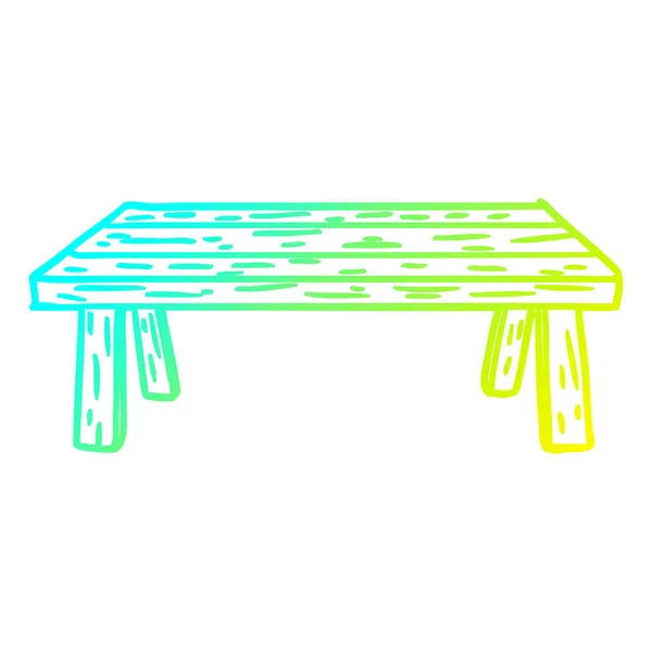 冷梯度线绘制木桌 — 图库矢量图片