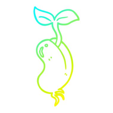 soğuk degrade çizgi çizim karikatür filizlenen tohum