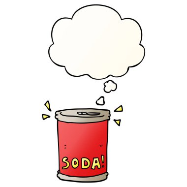 karikatür soda olabilir ve pürüzsüz degrade tarzında kabarcık düşündüm