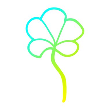 soğuk degrade çizgi çizim karikatür yaprak