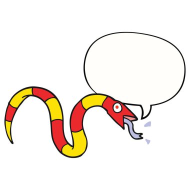 karikatür yılan ve konuşma balonu