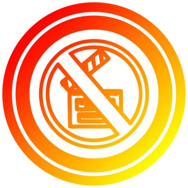 sıcak degrade spektrumda hiçbir çekim dairesel