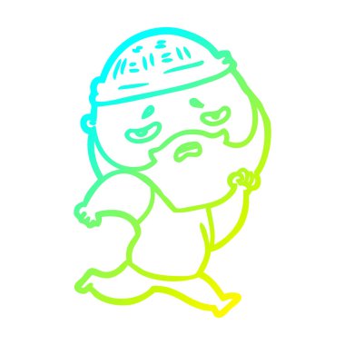 degrade çizgi karikatür insan sakal soğuk