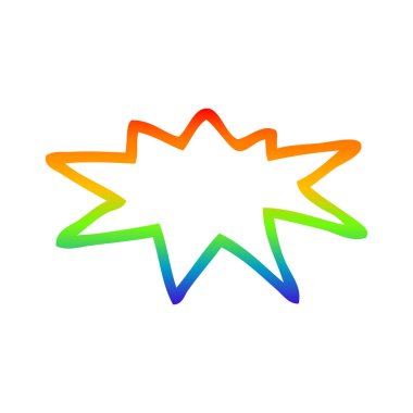 gökkuşağı gradyan çizgi çizim karikatür patlama sembolü