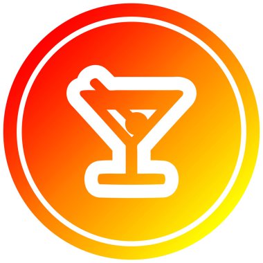 sıcak degrade spektrumda zeytin dairesel kokteyl