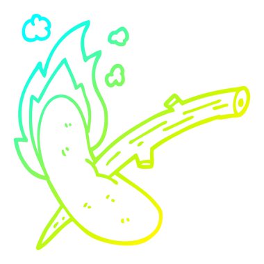 soğuk degrade çizgi çizim karikatür sosisli