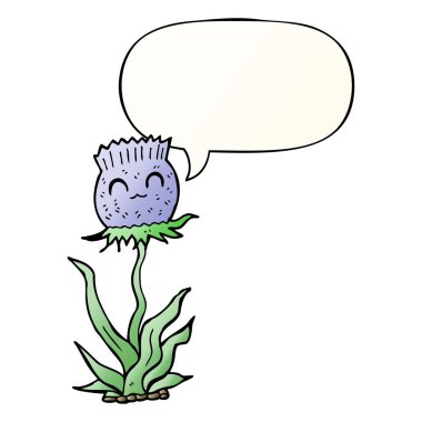 çizgi film devedikeni ve konuşma balonu pürüzsüz degrade tarzında