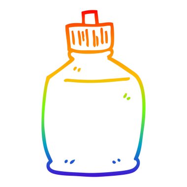 gökkuşağı gradyan çizgi çizim karikatür squirt şişe