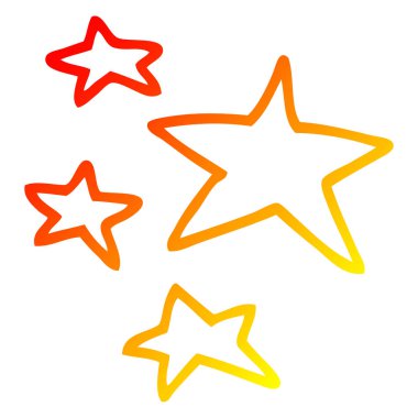 sıcak degrade çizgi çizim karikatür yıldız