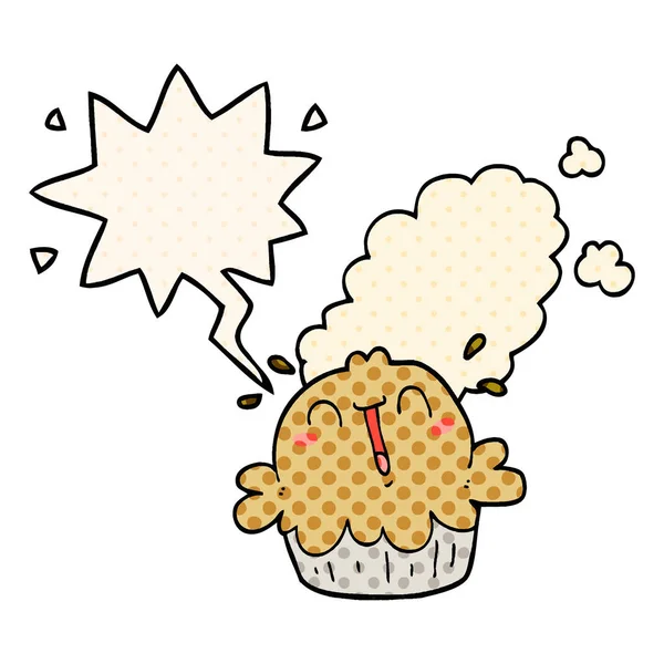 Cute Cartoon pie i Bubble mowy w komiksowym stylu książki — Wektor stockowy