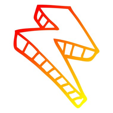 sıcak degrade çizgi çizim karikatür yıldırım