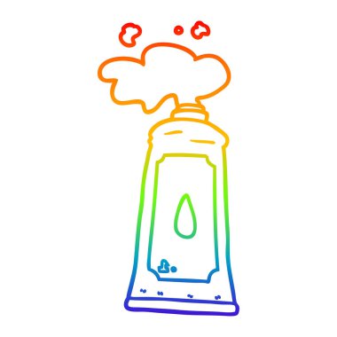 gökkuşağı gradyan çizgi çizim karikatür tüp boya