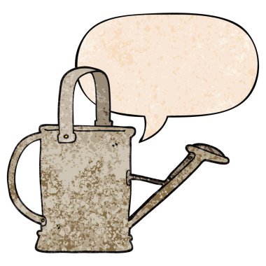 karikatür sulama olabilir ve retro doku tarzında konuşma balonu