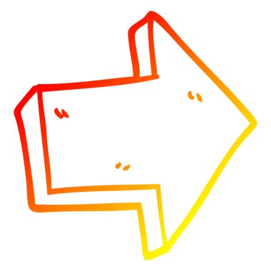 sıcak degrade çizgi çizim karikatür kırmızı ok