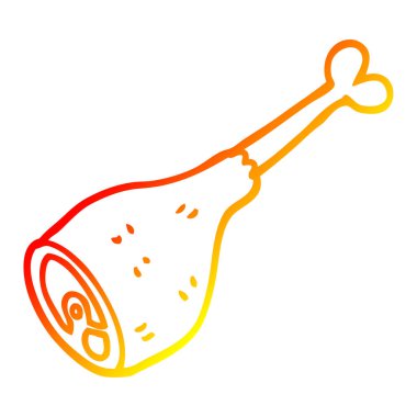 sıcak degrade çizgi çizim karikatür iyi pişmiş et