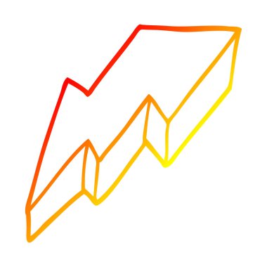 sıcak degrade çizgi çizim karikatür dekoratif yıldırım