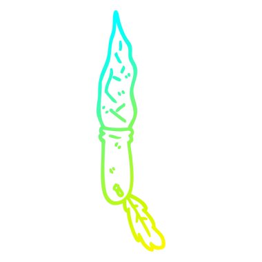 soğuk degrade çizgi çizim karikatür taş hançer