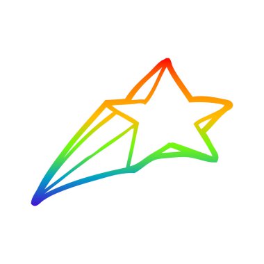 gökkuşağı gradyan çizgi çizim çekim yıldız dekoratif karikatür