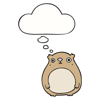 karikatür ayı ve düşünce balonu