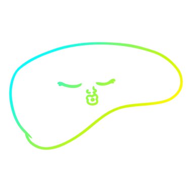 soğuk degrade çizgi çizim karikatür karaciğer