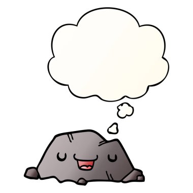 çizgi film rock ve pürüzsüz degrade tarzında düşünce balonu