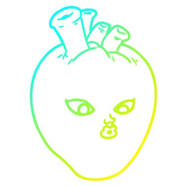 soğuk degrade çizgi çizim karikatür kalp