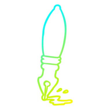 soğuk degrade çizgi çizim geleneksel dolma kalem