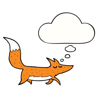 karikatür kurt ve düşünce balonu