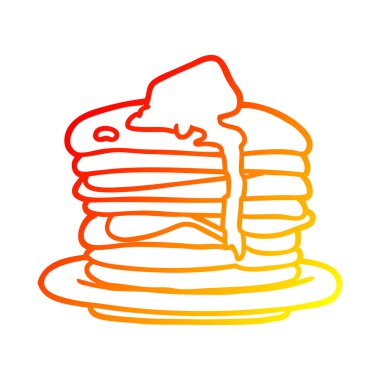 sıcak degrade çizgi krep yığını çizim