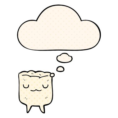 çizgi film dişi ve çizgi roman tarzında düşünce balonu