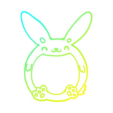 soğuk degrade çizgi çizim karikatür tavşan