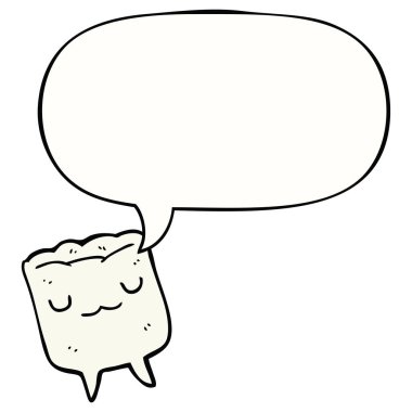 karikatür diş ve konuşma balonu